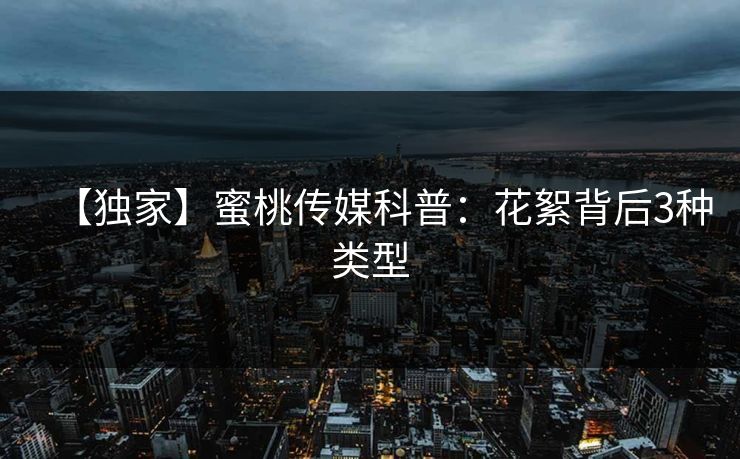 【独家】蜜桃传媒科普：花絮背后3种类型