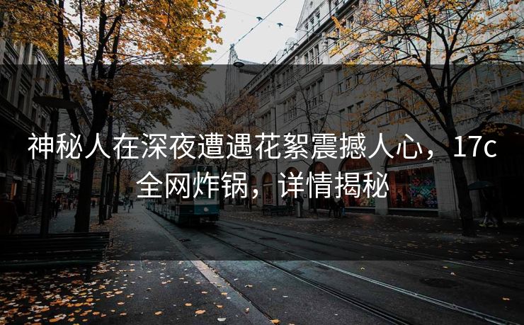 神秘人在深夜遭遇花絮震撼人心,17c全网炸锅,详情揭秘  第1张 神秘人在深夜遭遇花絮震撼人心,17c全网炸锅,详情揭秘  第1张